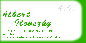 albert ilovszky business card